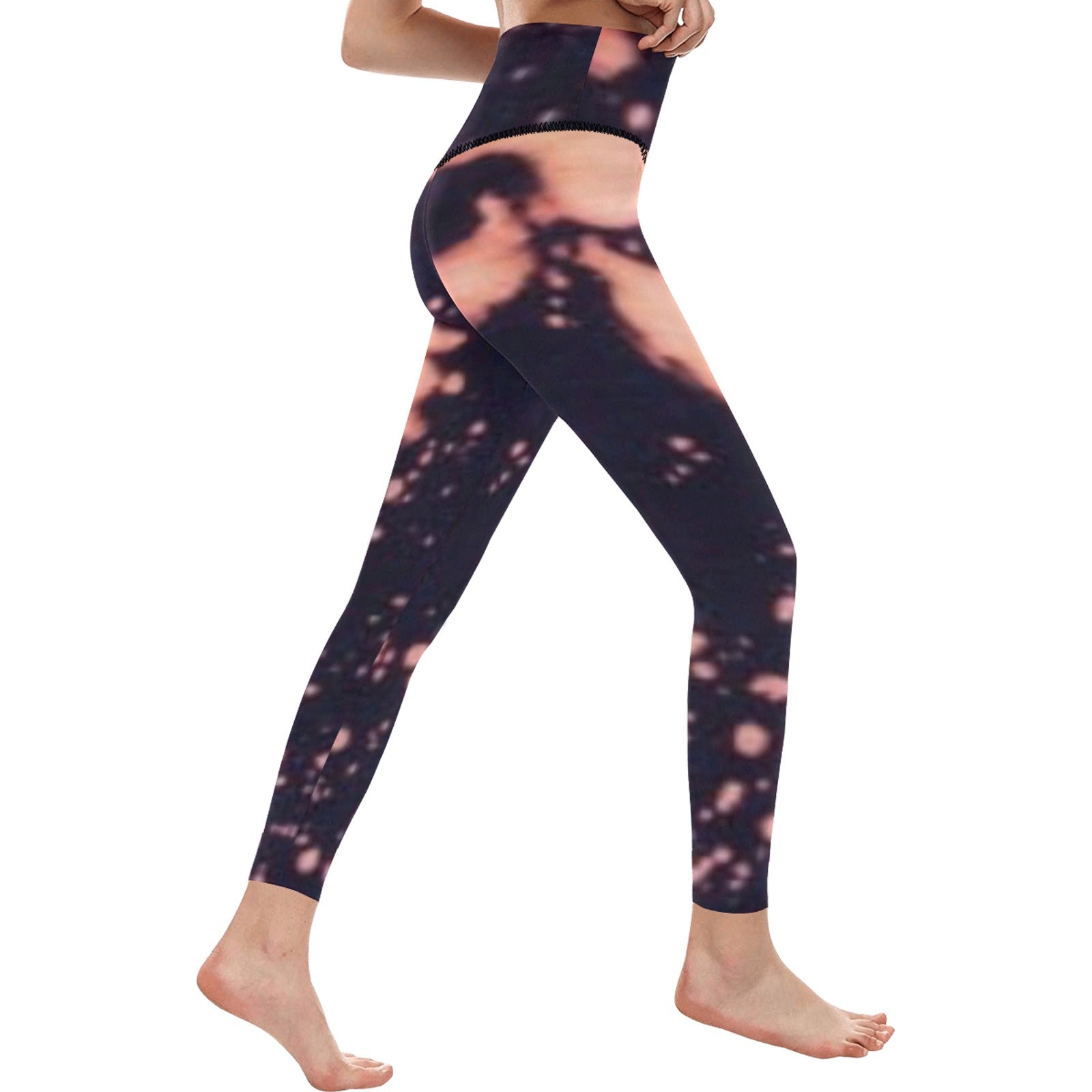 fz women's designer leggings - tie dye women's high-waisted leggings (model l36)