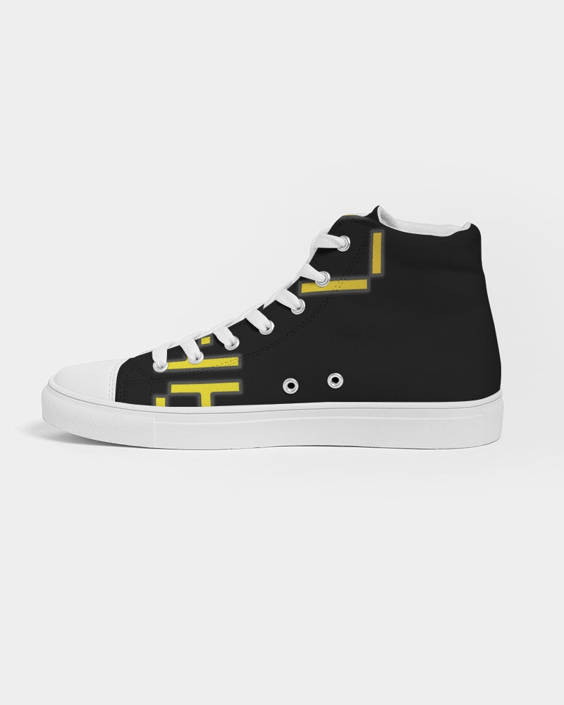 black zone women's hightop canvas shoe
