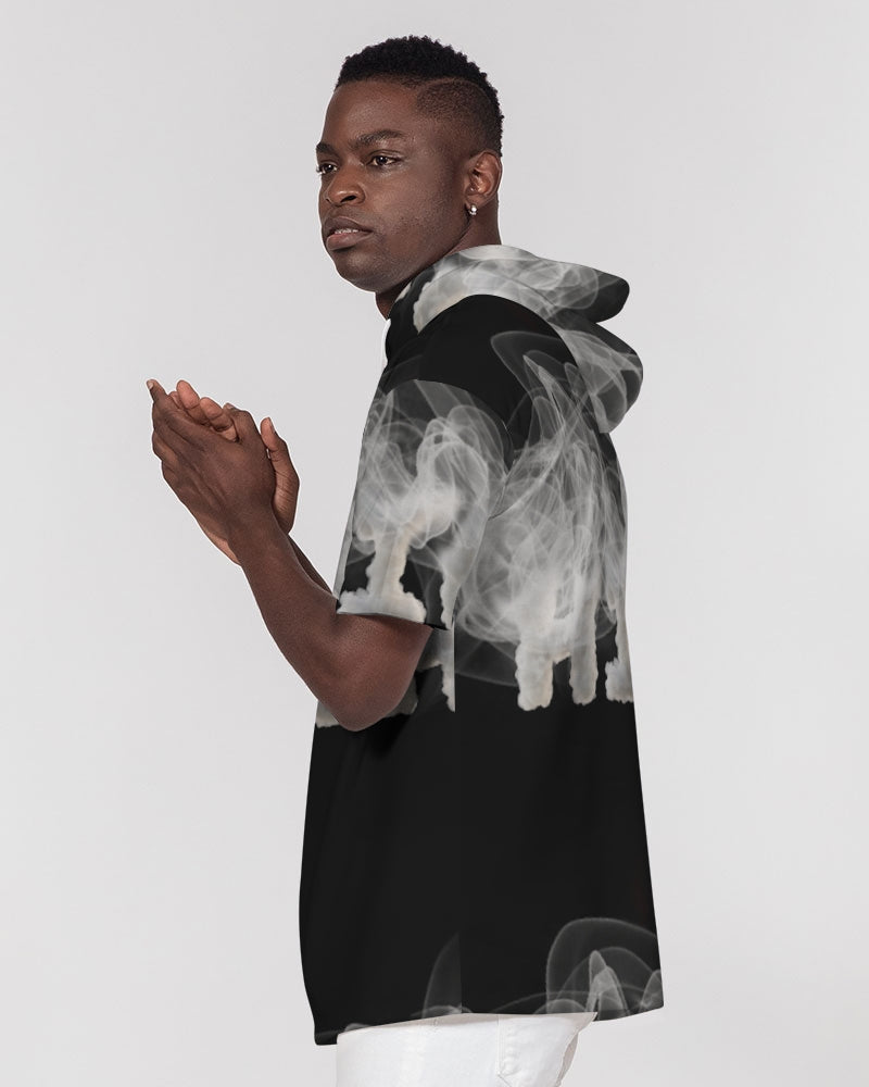 high grade men's premium heavyweight short sleeve hoodie