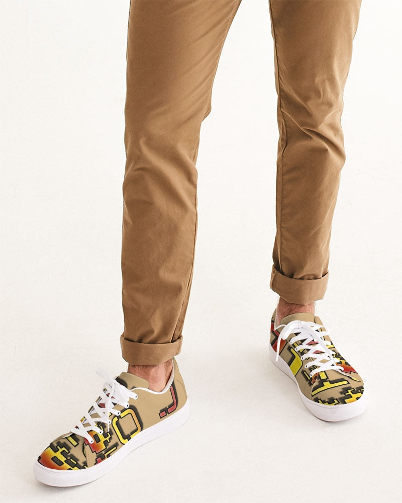 grounded flite men's faux-leather sneaker