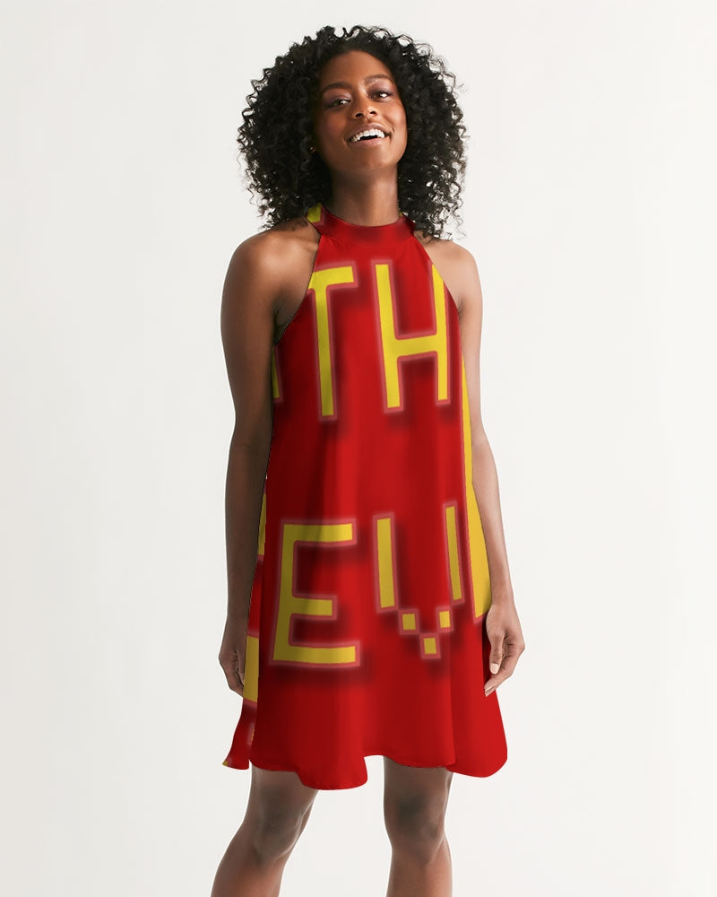 fire flite women's halter dress