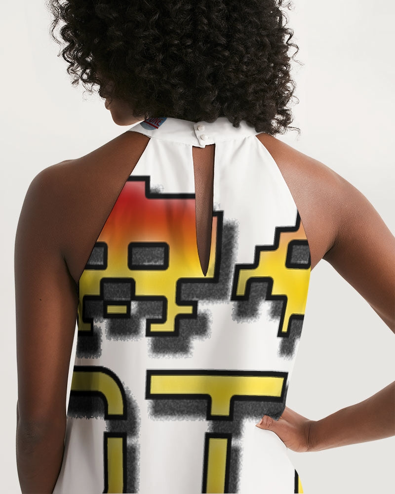 white flite women's halter dress