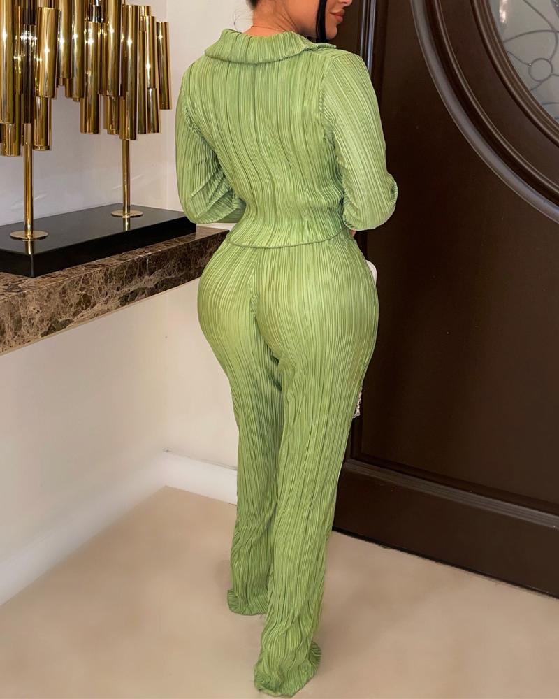 FZ Women's Long Sleeve Button Down Pants Suit - FZwear