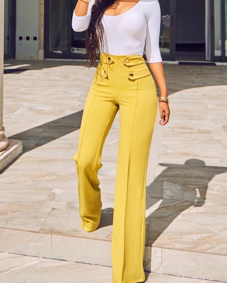 FZ Women's Plaid Print High Waist Pants - FZwear