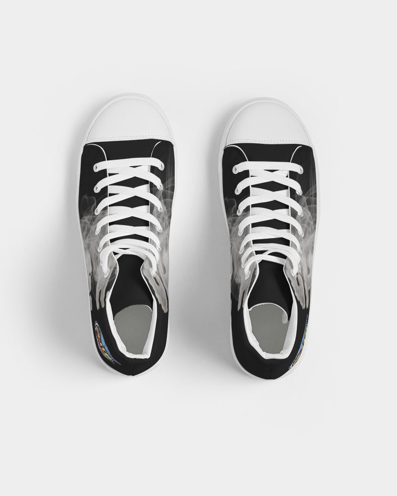 smokin black women's hightop canvas shoe