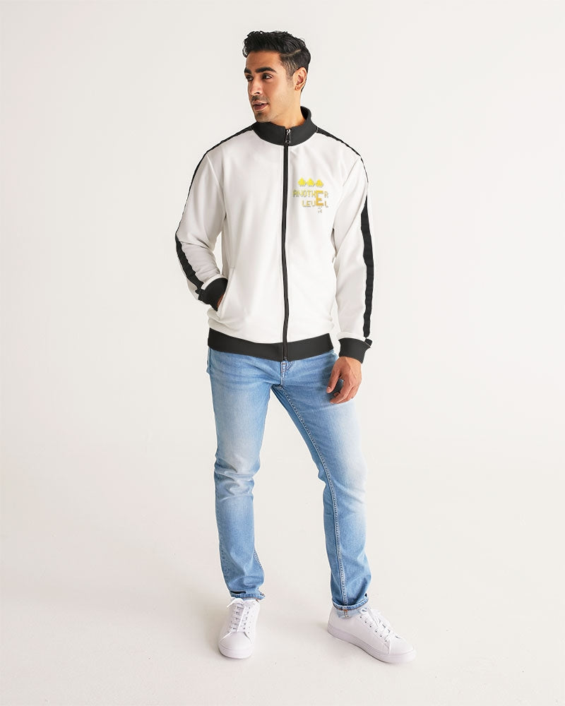 white zone men's stripe-sleeve track jacket