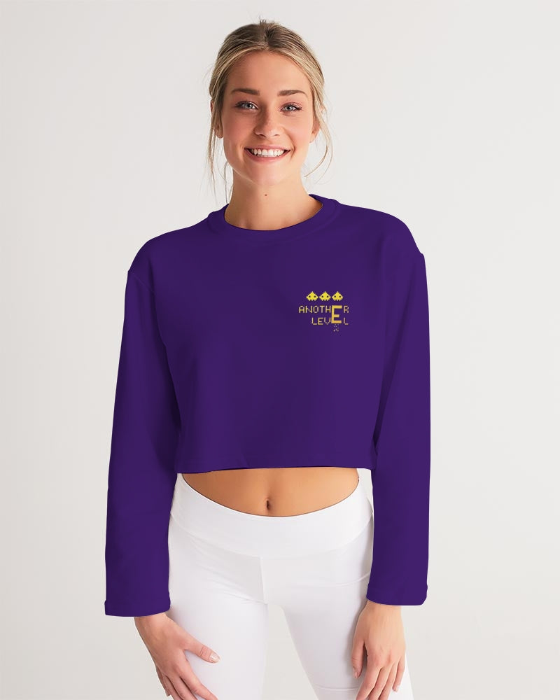 purple flite reloaded women's cropped sweatshirt