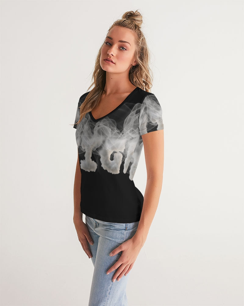 smoking the highest women's v-neck tee