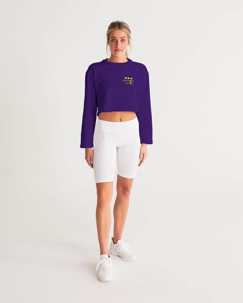 purple flite reloaded women's cropped sweatshirt