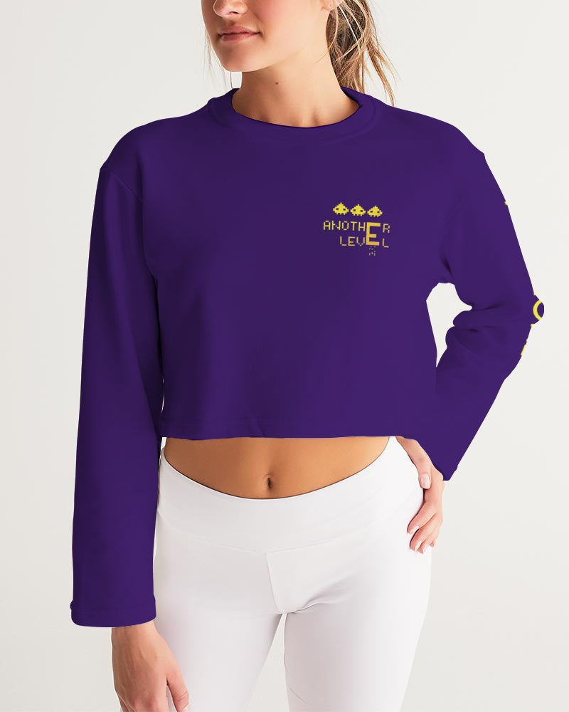 purple flite reloaded women's cropped sweatshirt