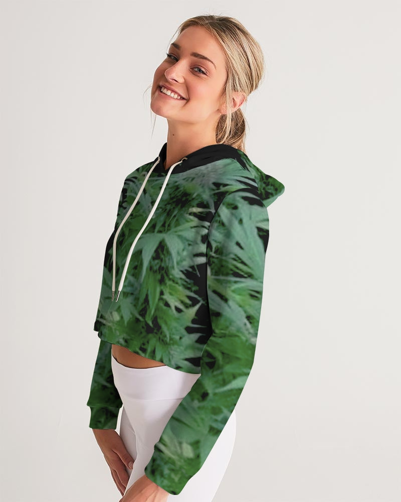 the bud - darker shade women's cropped hoodie