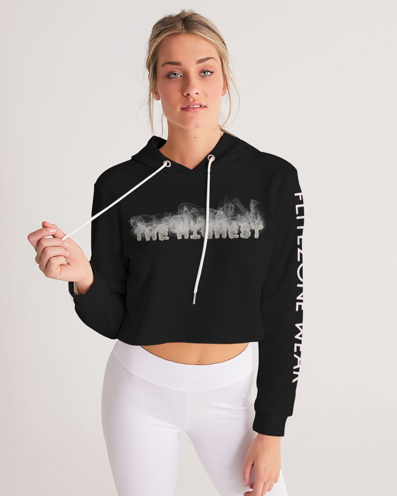 dark flite women's cropped hoodie
