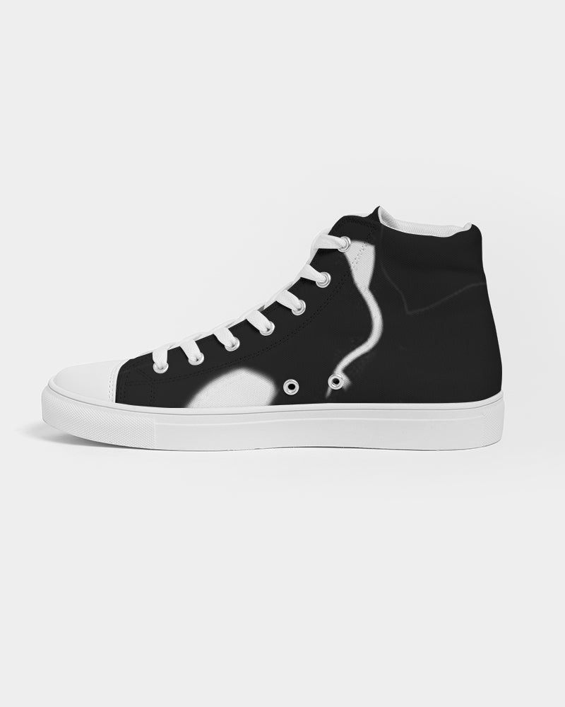 smokin black men's hightop canvas shoe