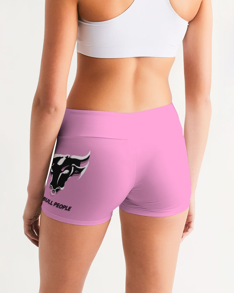 raging bull women's mid-rise yoga shorts