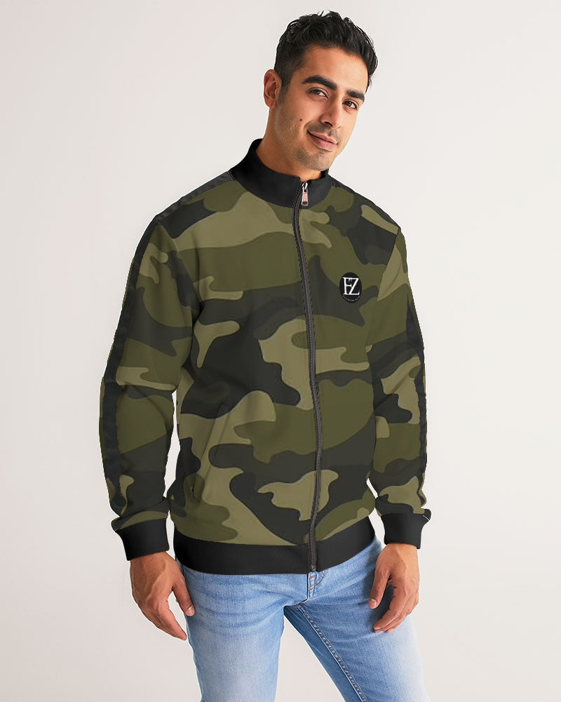 darker shade men's stripe-sleeve track jacket