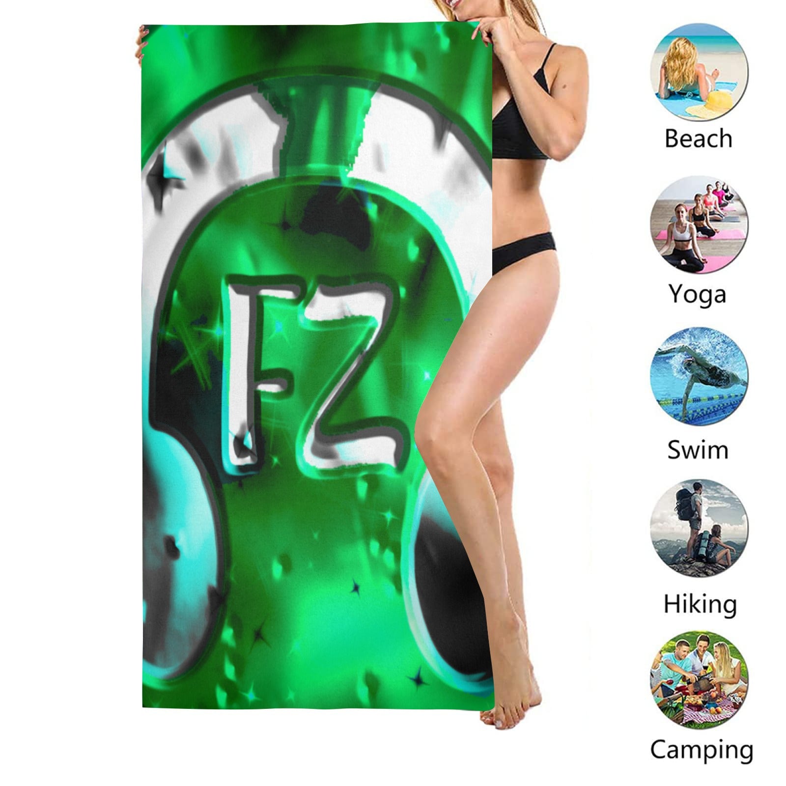 fz beach towel abstract 3 beach towel 31"x71"(two sides with different printing)