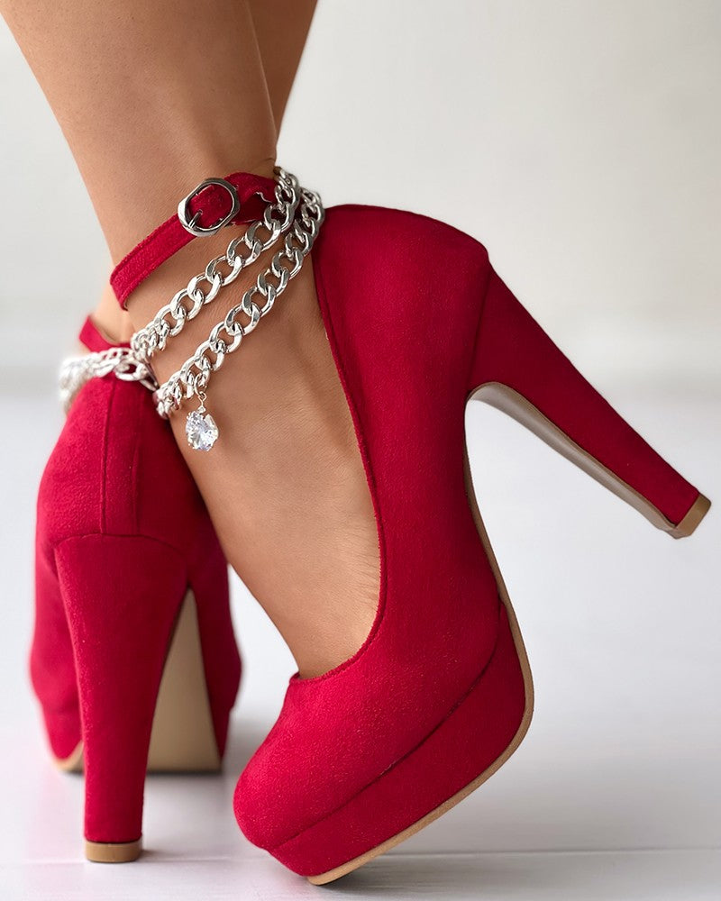 FZ Women's Platform Ankle Strap Pumps Shoes - FZwear