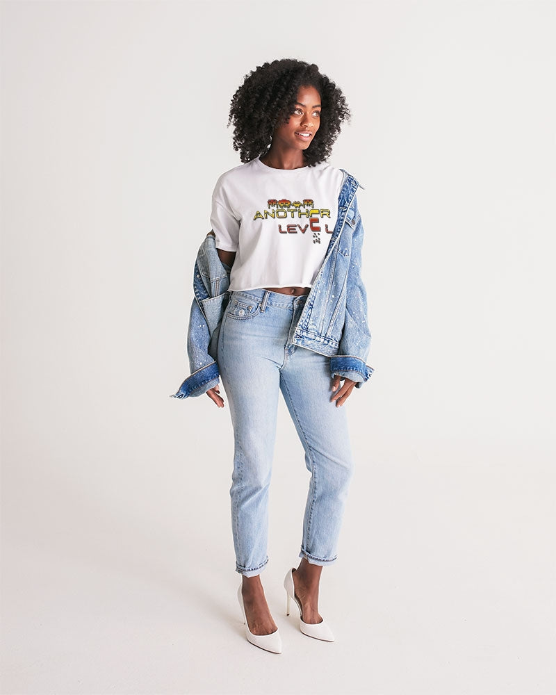 white zone women's lounge cropped tee