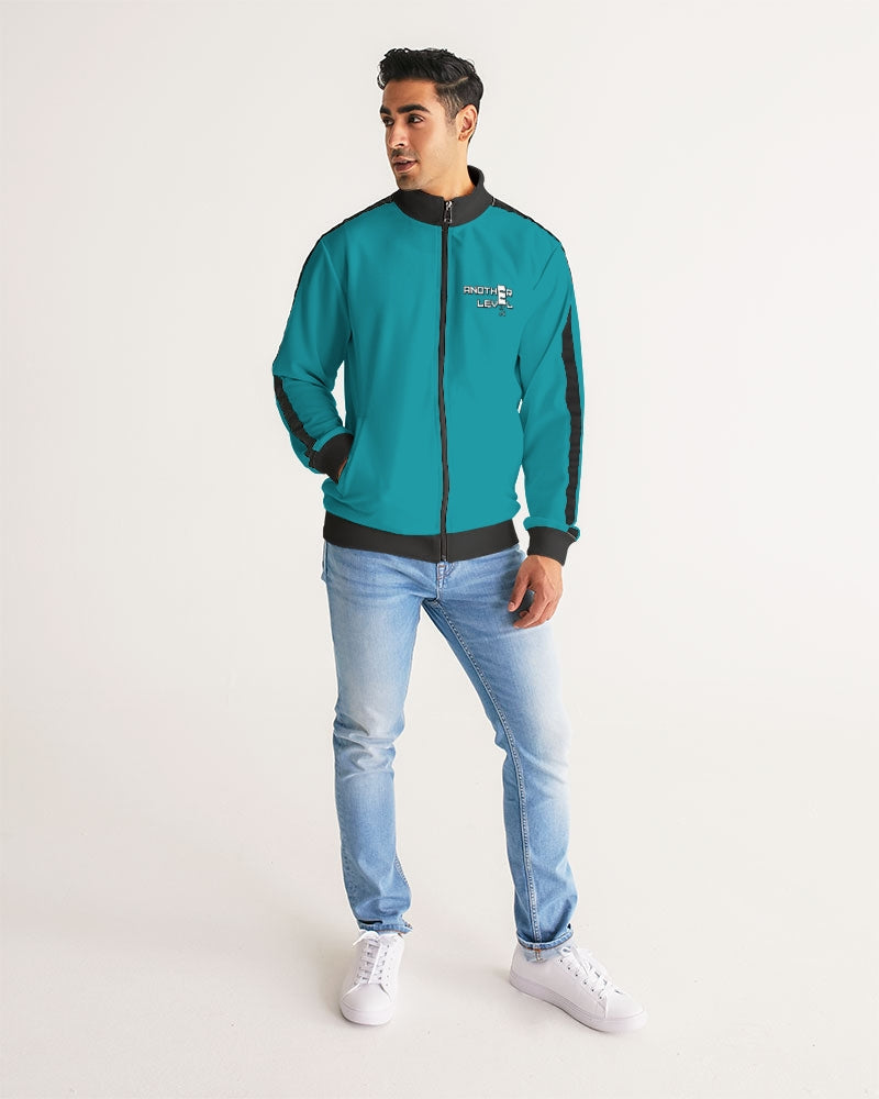 blue sky men's stripe-sleeve track jacket
