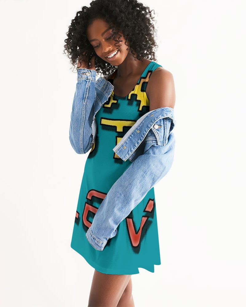 blue sky women's racerback dress