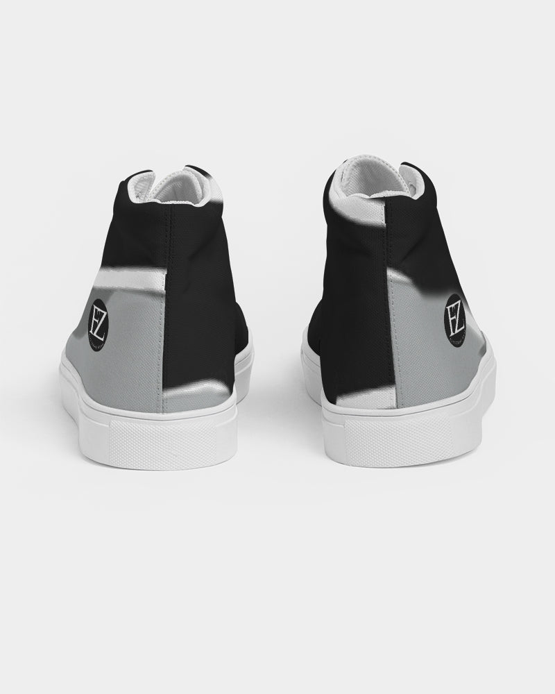 flying grey men's hightop canvas shoe