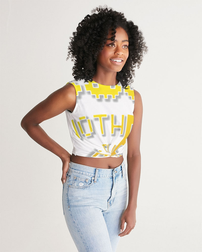 white flite women's twist-front tank