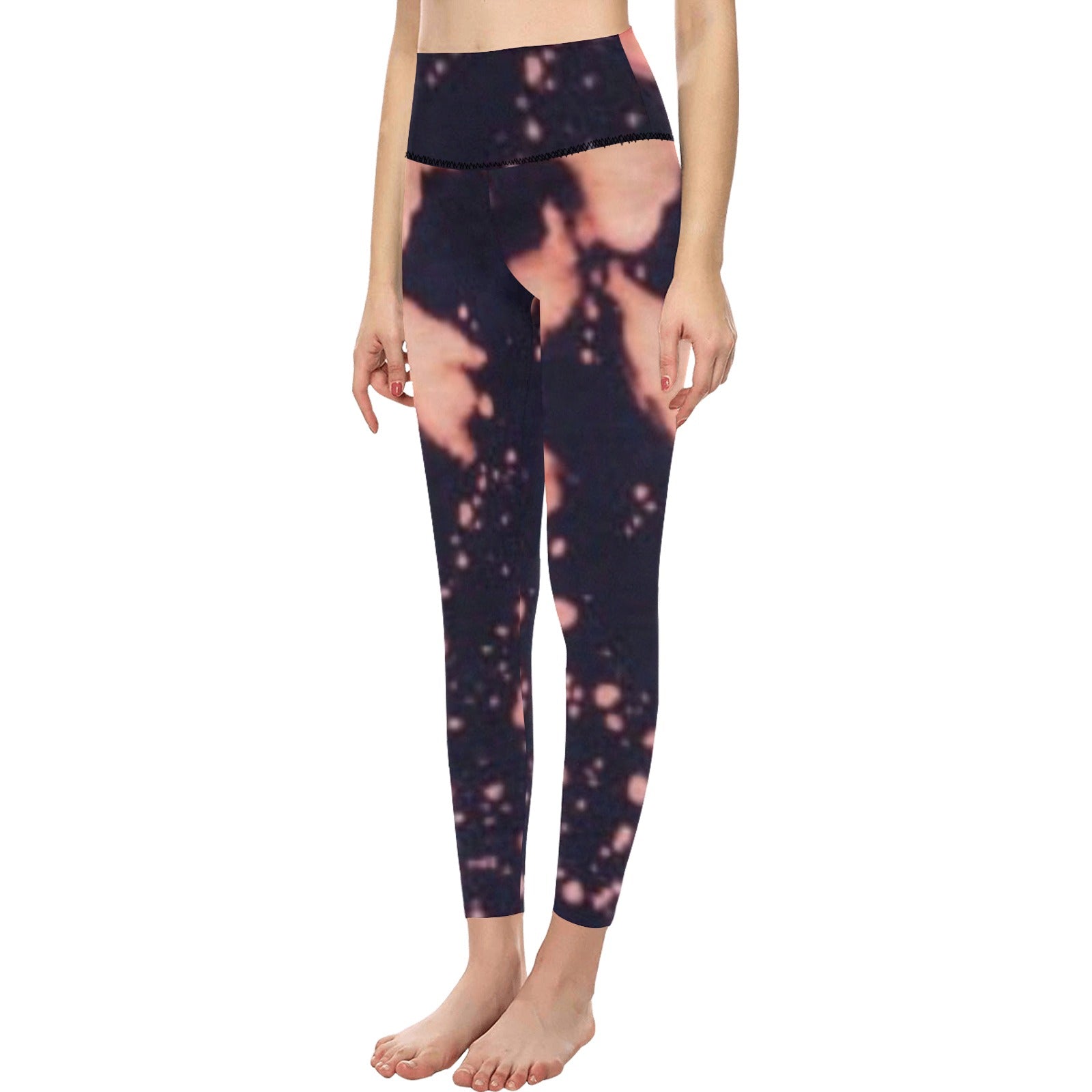 fz women's designer leggings - tie dye women's high-waisted leggings (model l36)
