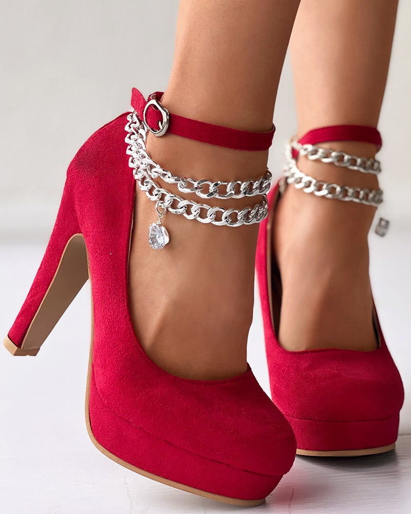 FZ Women's Platform Ankle Strap Pumps Shoes - FZwear