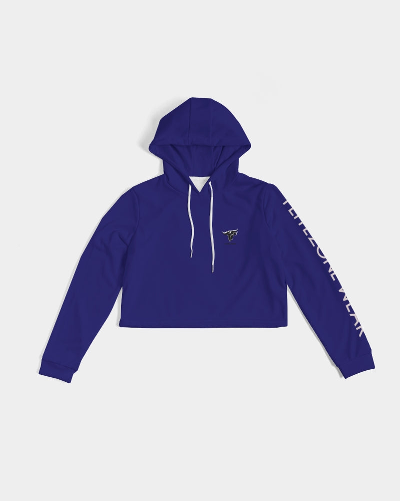 blue zone women's cropped hoodie