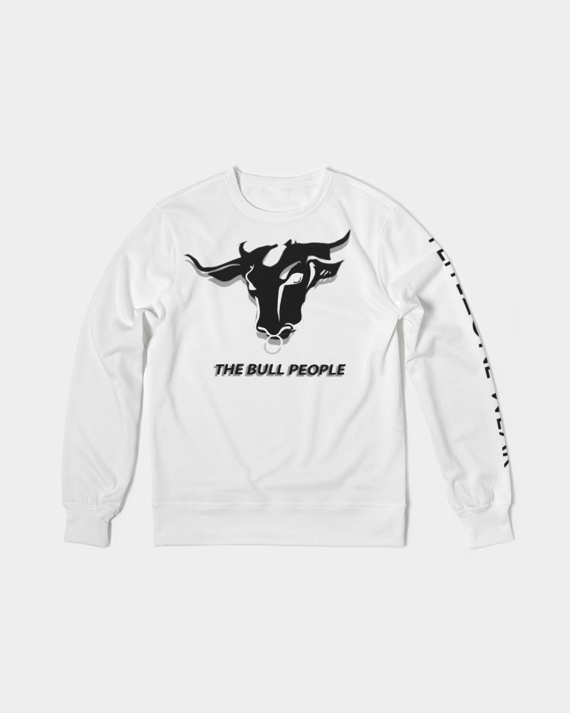 the white bull men's classic french terry crewneck pullover