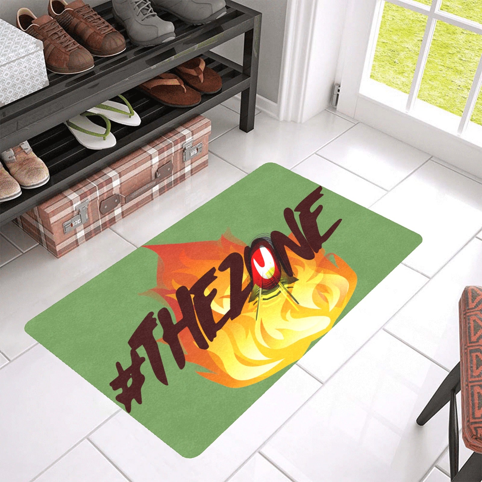 fz door mat one size / fz door mat - zone green doormat 30"x18"(rubber)(made in usa)