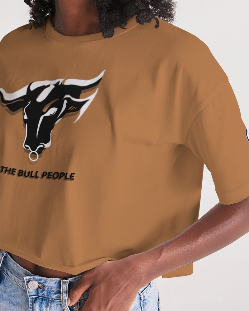 tan flite women's lounge cropped tee