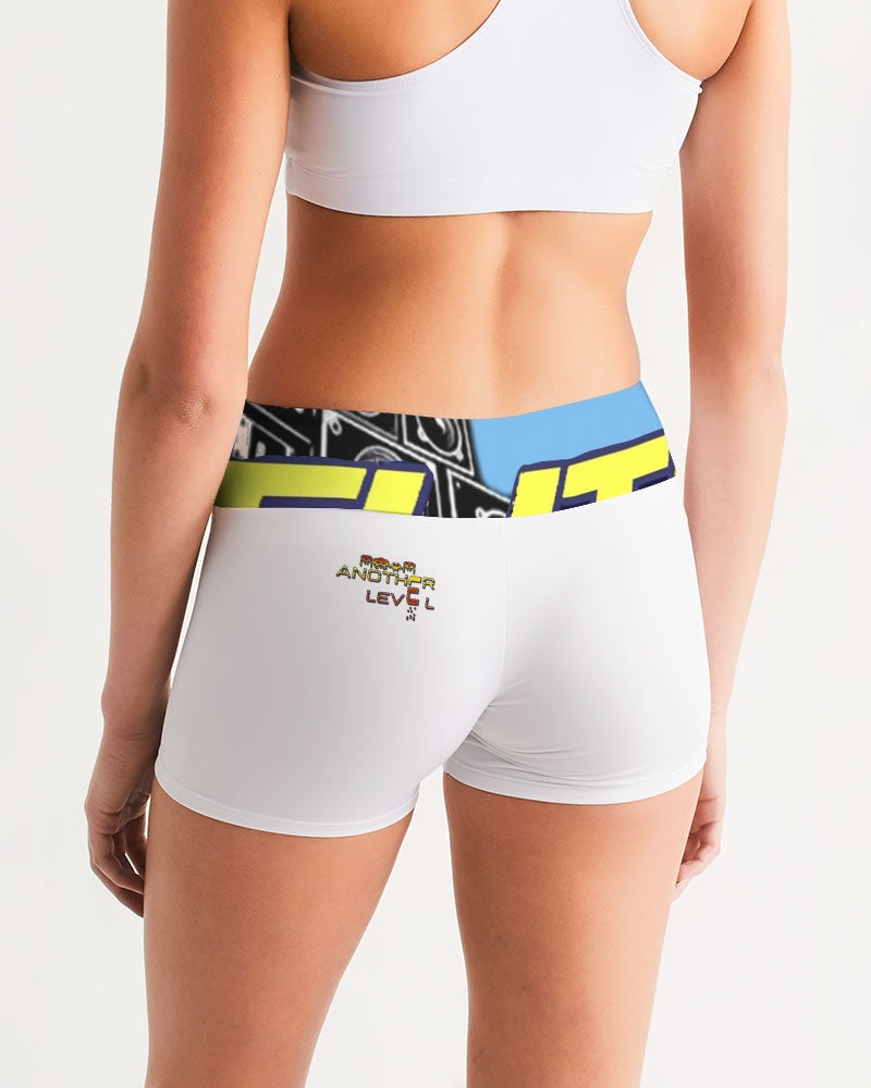 white zone upgraded women's mid-rise yoga shorts