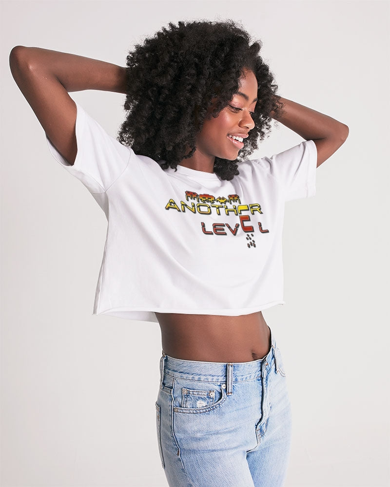 white zone women's lounge cropped tee