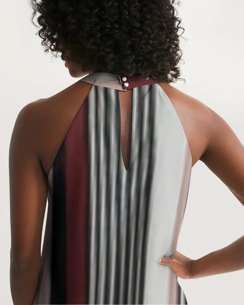 fz stripe zone women's halter dress