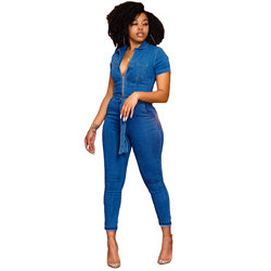 FZ Women Washed One-Piece Denim Jumpsuit - FZwear