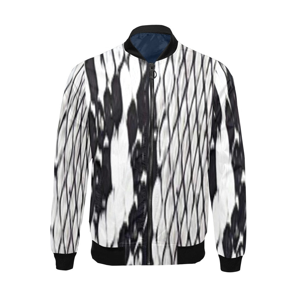 fz men's designer jacket- snake men's all over print casual jacket (model h19)