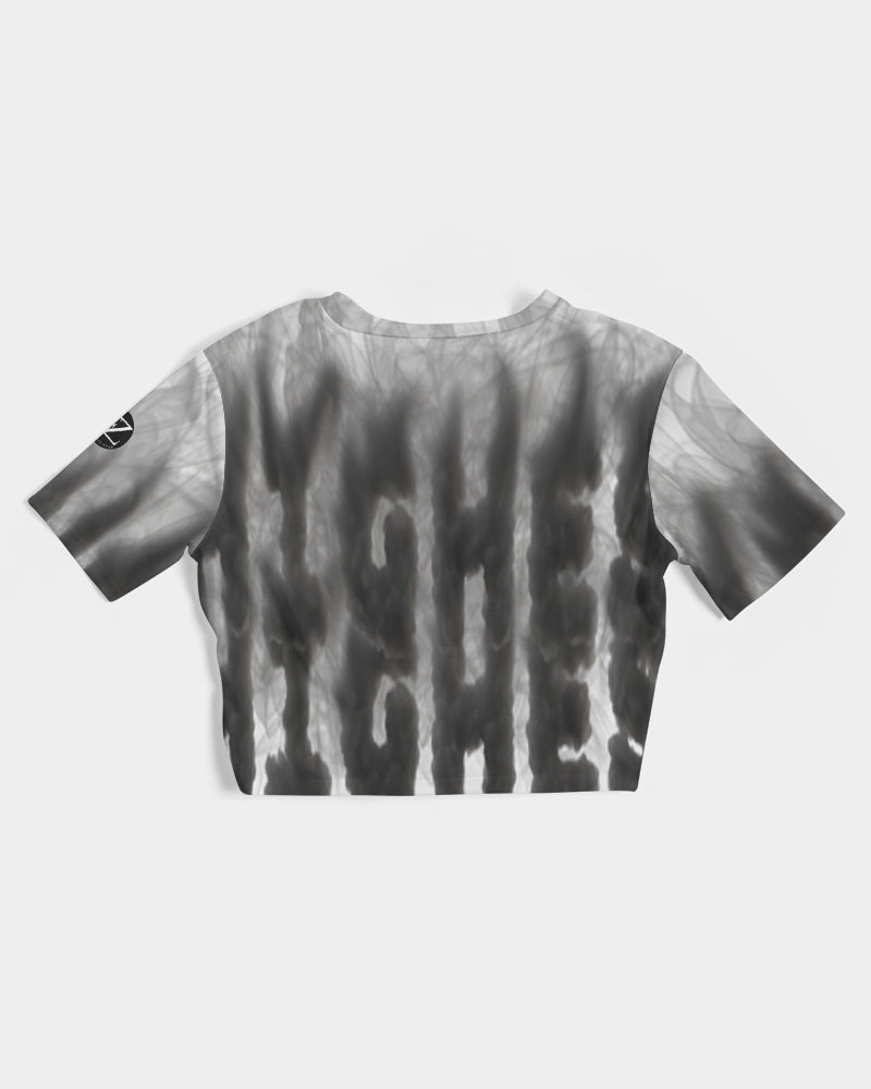 weed zone women's twist-front cropped tee