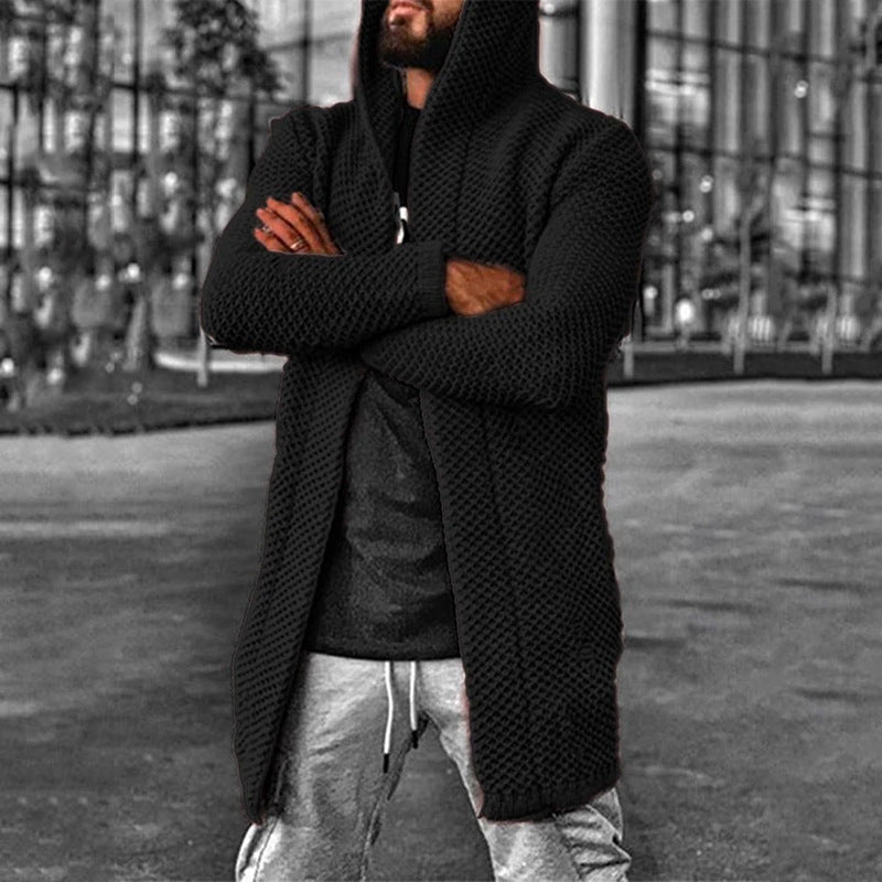 FZ Men's hooded long sleeve knitted sweater jacket - FZwear