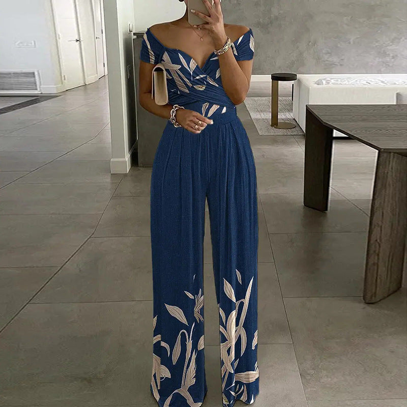 FZ Women off Shoulder Printed Waist Jumpsuit - FZwear