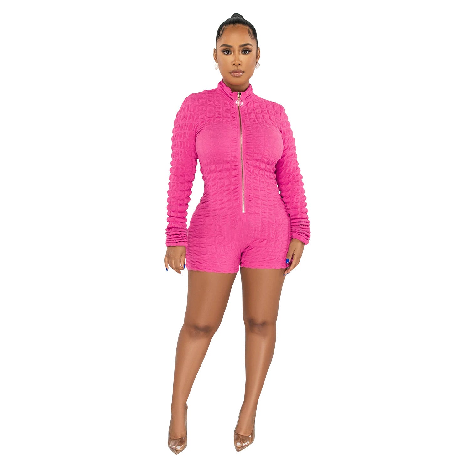 FZ Women Faux Coat Shorts Jumpsuit - FZwear