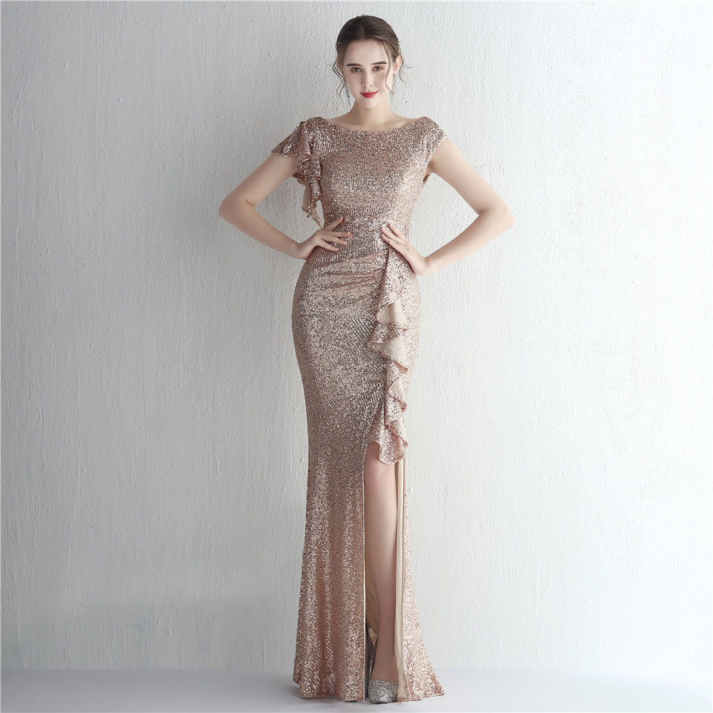 FZ Women's Cocktail Split Long Sequined Fishtail Evening Dress - FZwear
