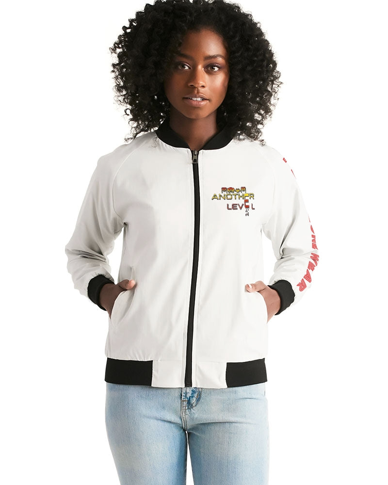 white zone women's bomber jacket