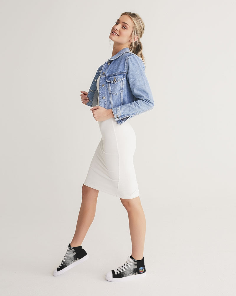 smokin black women's hightop canvas shoe