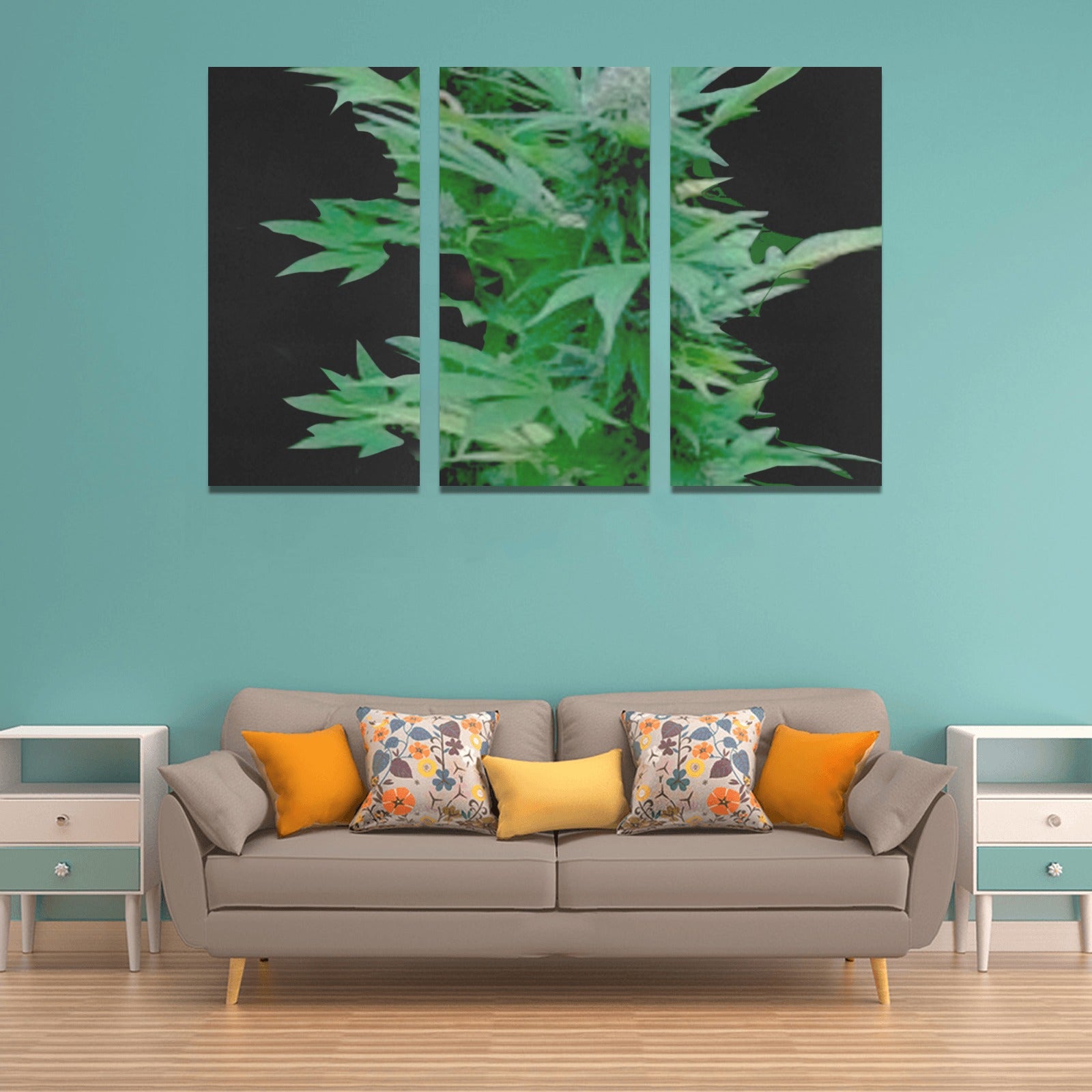 fz design collection too one size / fz - high grade too framed canvas art prints set x (3 pieces) (made in usa)