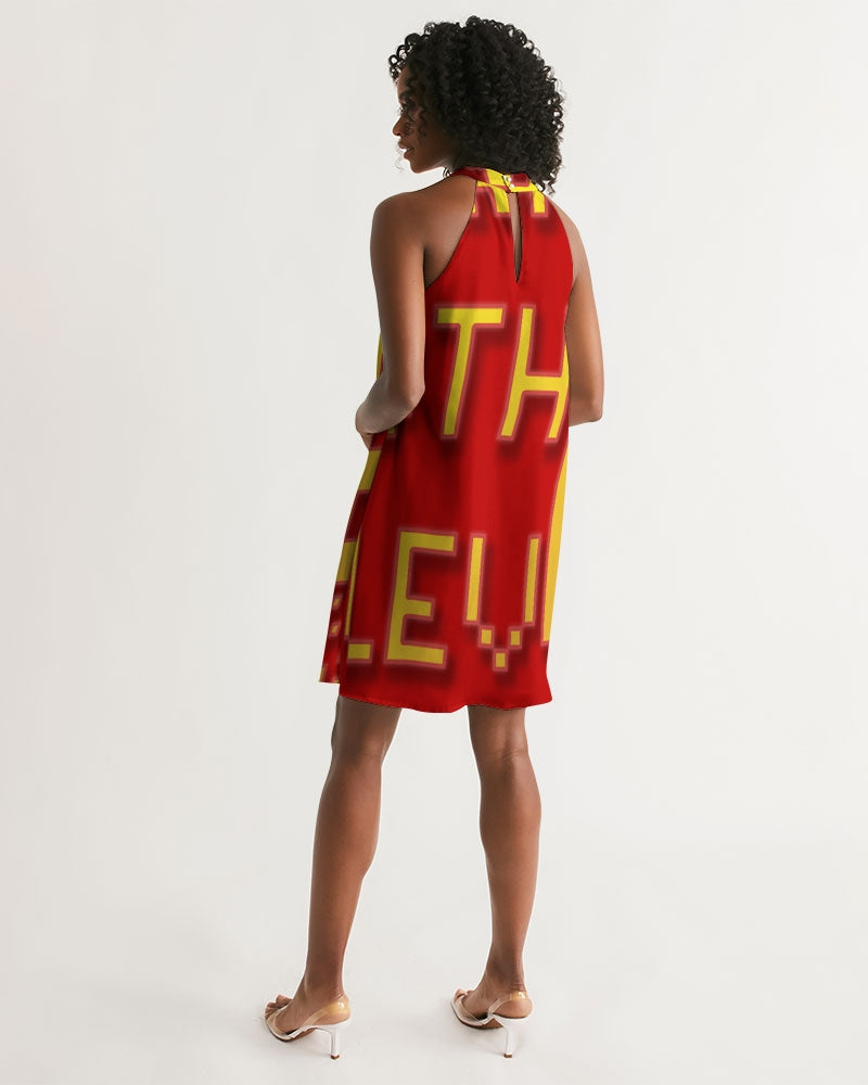 fire flite women's halter dress