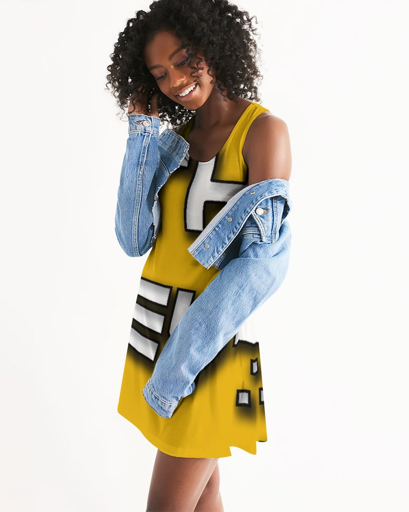 yellow zone women's racerback dress