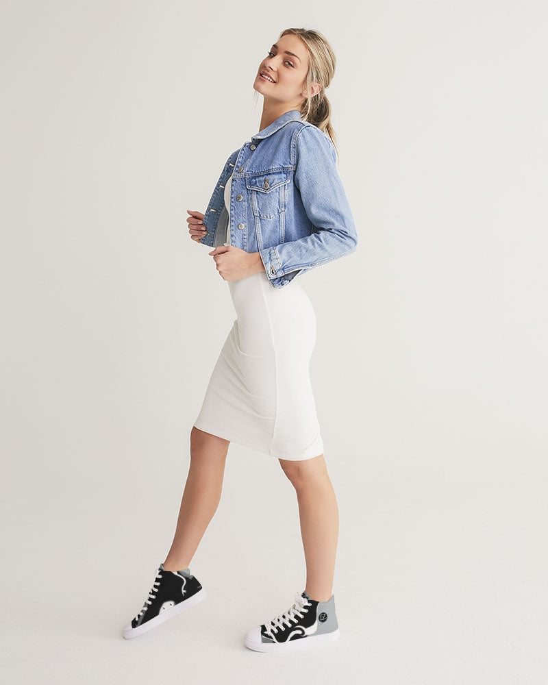 grey zone women's hightop canvas shoe