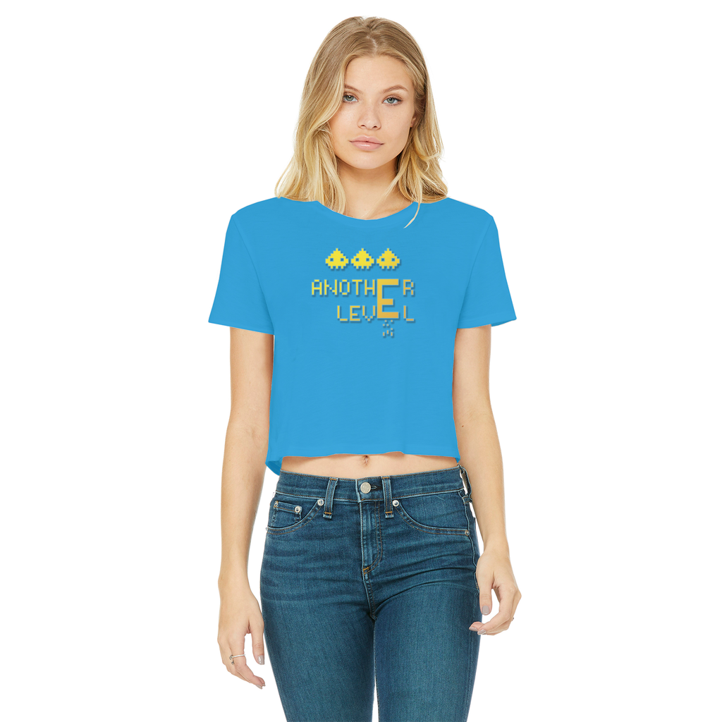 fz women's cropped raw edge tee