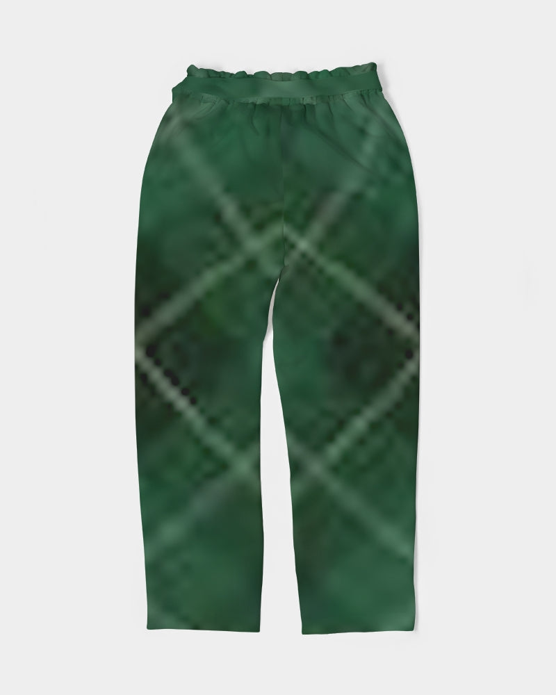 fzwear plaid women's belted tapered pants